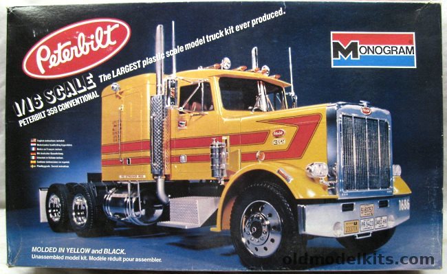 Monogram 1/16 Peterbilt 359 Conventional Semi Tractor Truck, 2500 plastic model kit